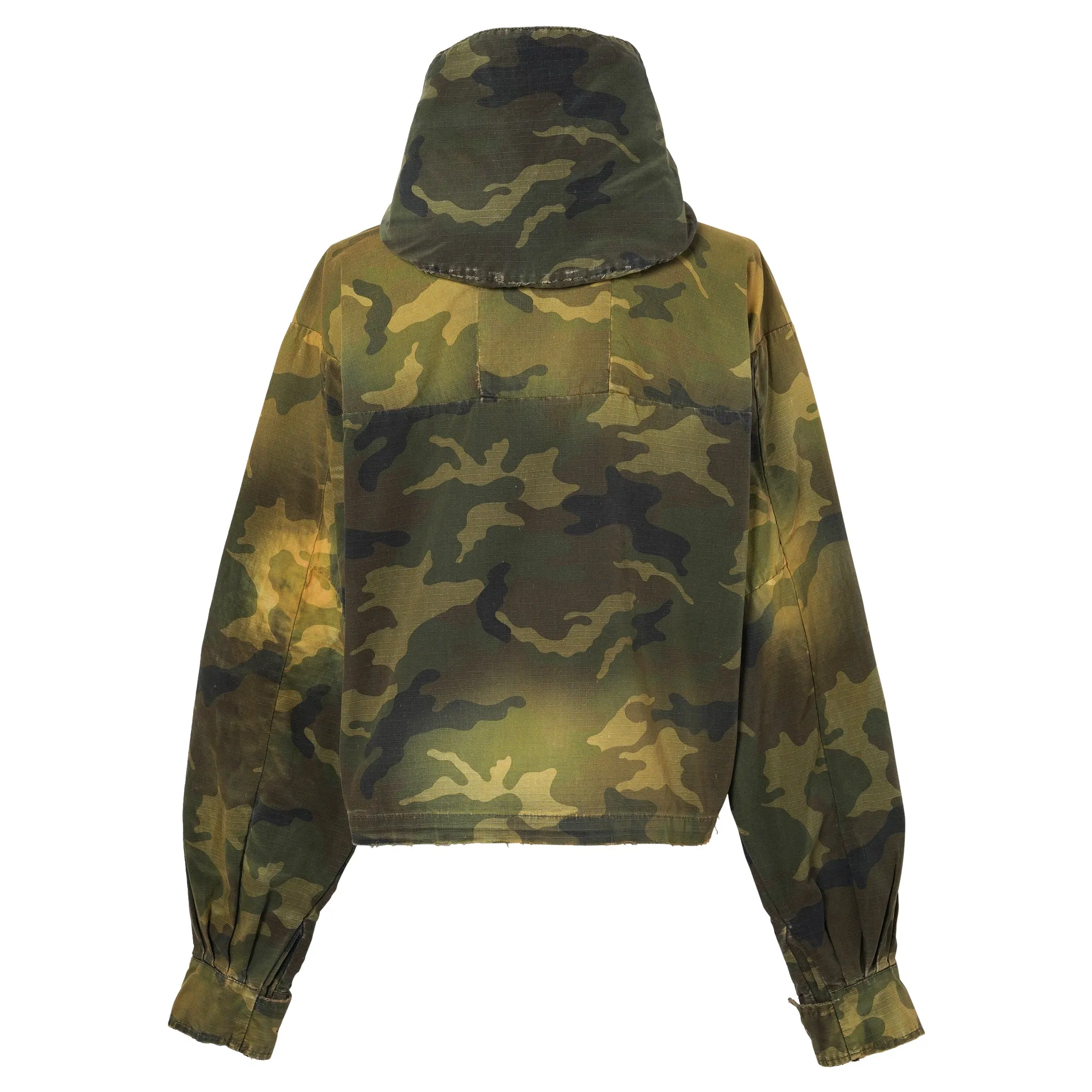 424 CROPPED PARKA GREEN CAMO / GREEN