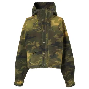 424 CROPPED PARKA GREEN CAMO / GREEN