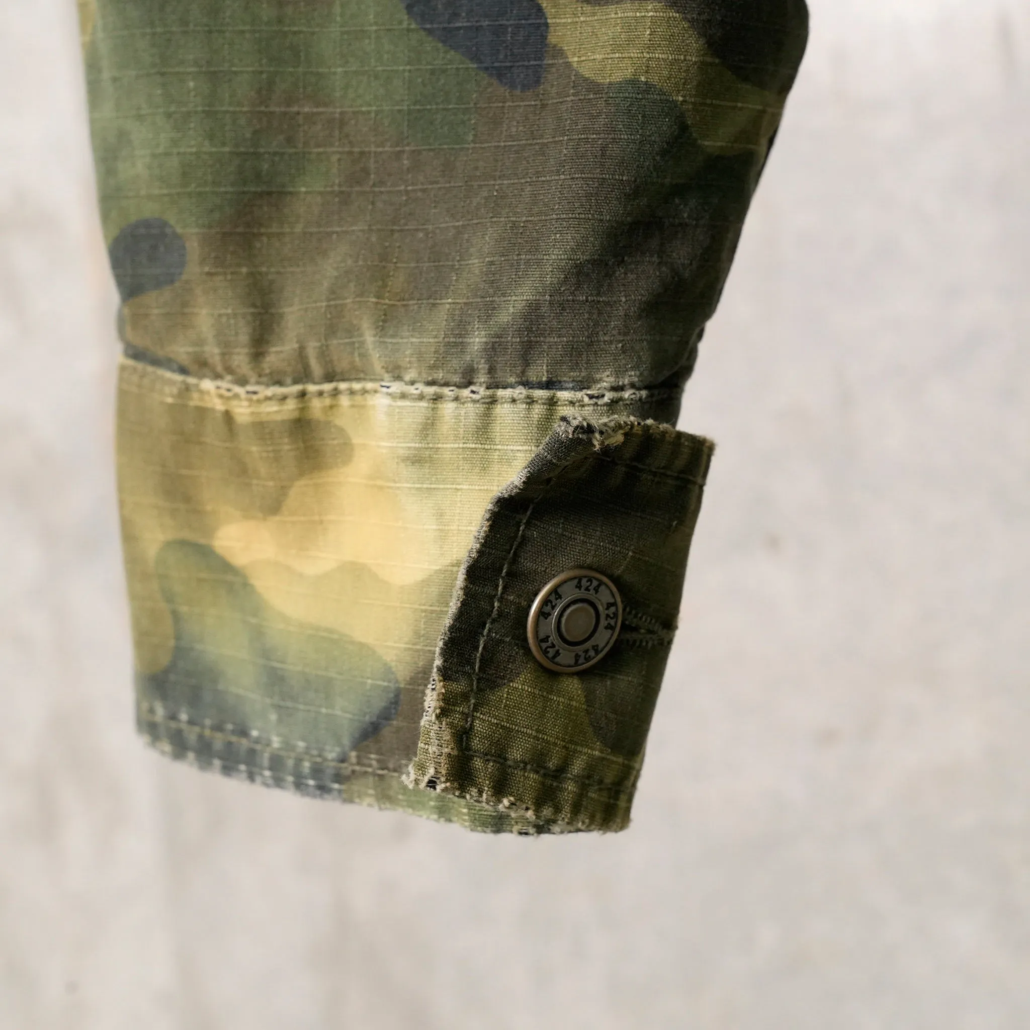 424 CROPPED PARKA GREEN CAMO / GREEN