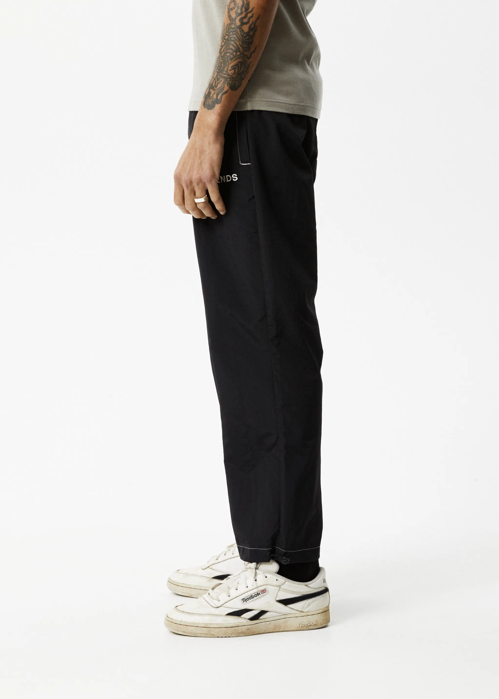 Afends Mens Liquid Space - Spray Pants - Black
