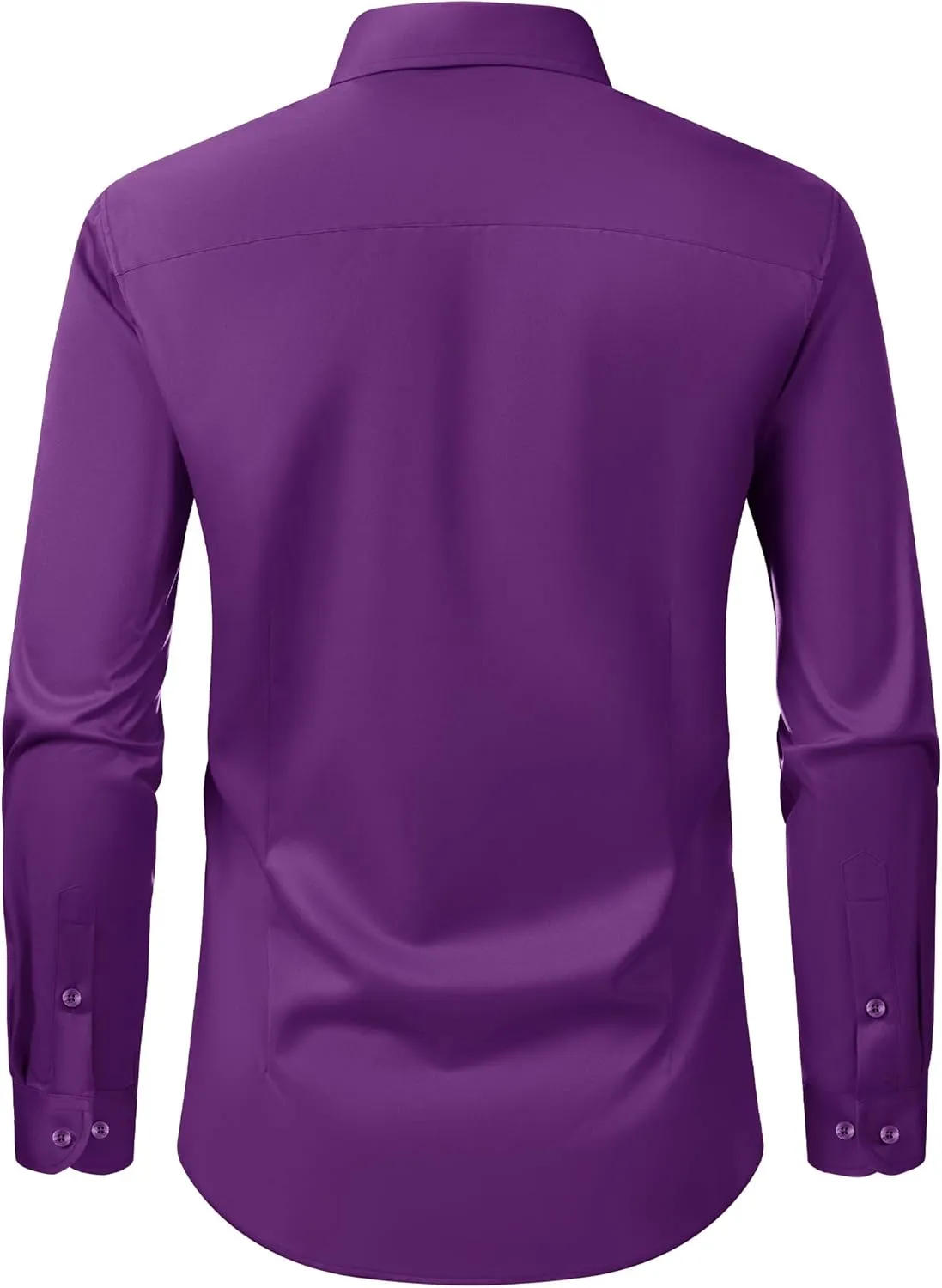 Alimens & Gentle Men's Dress Shirts Transitional Weather Long Sleeve Stretch Wrinkle-Free Button Down Top