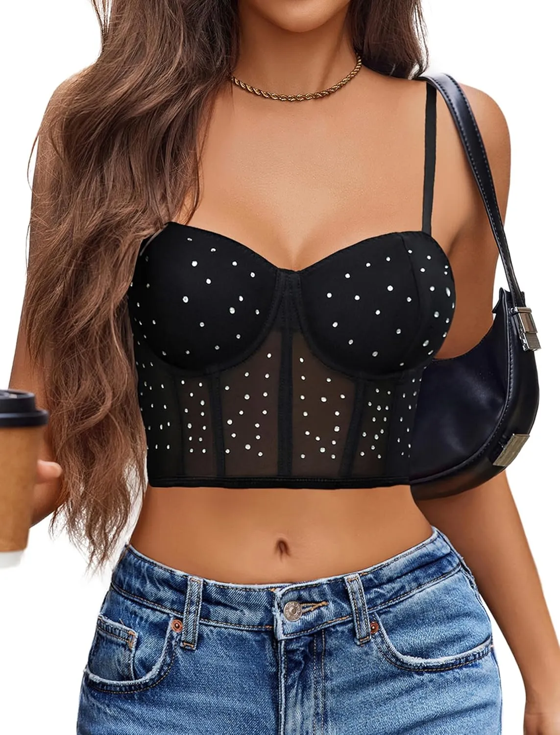 Avidlove Corset Tops For Women Push Up Bustier lingerie Y2K Sexy Going Out Party Club Top