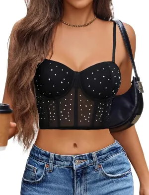 Avidlove Corset Tops For Women Push Up Bustier lingerie Y2K Sexy Going Out Party Club Top