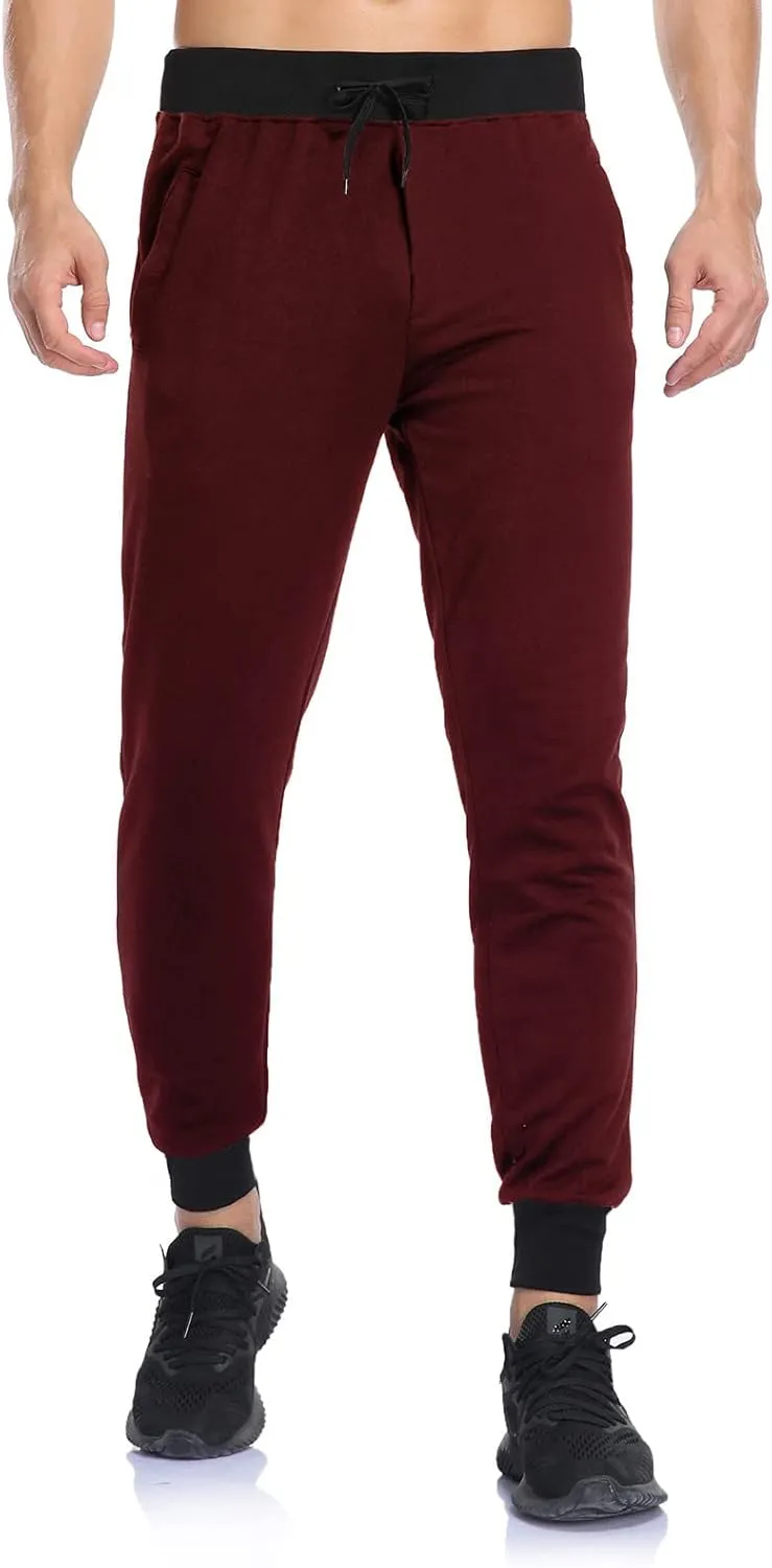 Aymnlox Mens Fall Casual Pants Drawstring Elastic Waist Tapered Chino Trousers Slim Fit Fashion Streewear Joggers with Pocket