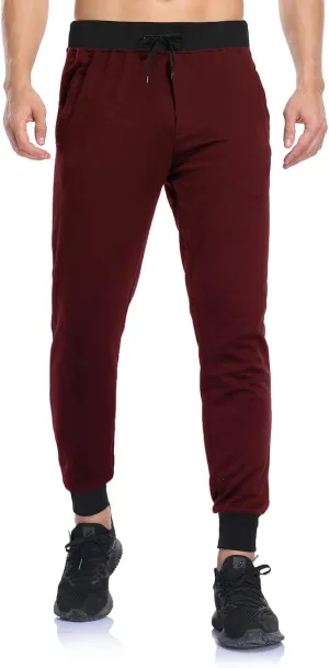 Aymnlox Mens Fall Casual Pants Drawstring Elastic Waist Tapered Chino Trousers Slim Fit Fashion Streewear Joggers with Pocket