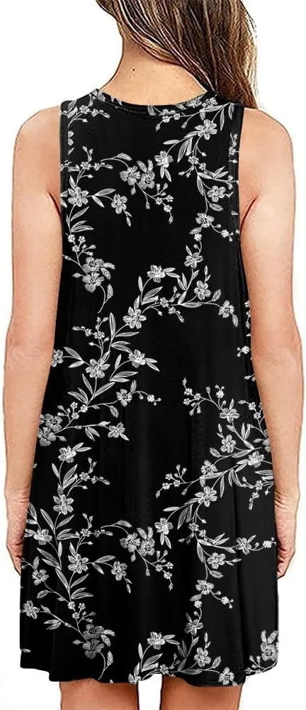 BISHUIGE Women Summer Casual V Neck Beach Cover up Bikini Swimsuit Tank Dress