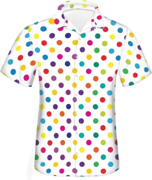 Biyejit Men's Casual Short Sleeves Printed Button Down Summer Beach Dress Shirts Size S-4XL
