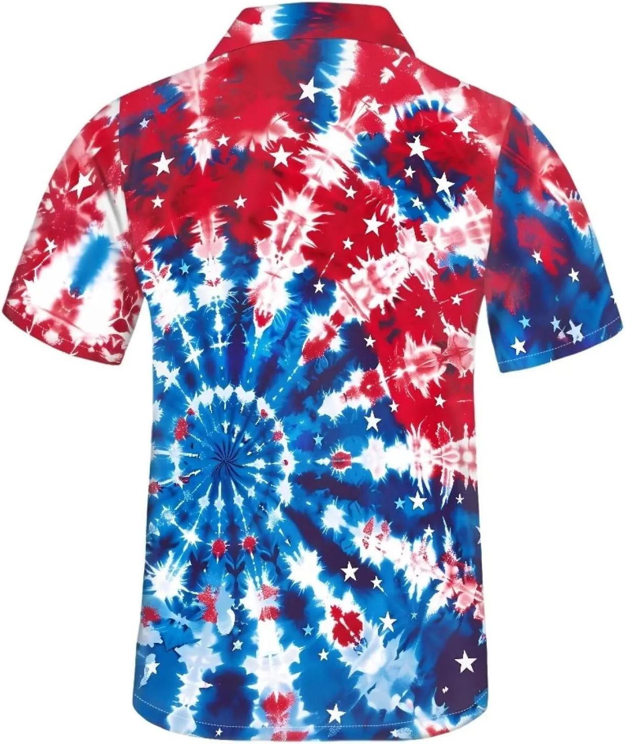 Biyejit Men's Casual Short Sleeves Printed Button Down Summer Beach Dress Shirts Size S-4XL