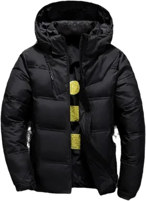 Bollrllr Men's Parka Jackets Winter CasuaLOutwear Hooded Warm Thick Jacket Men Fashion Cotton Padded Male Parka Coats