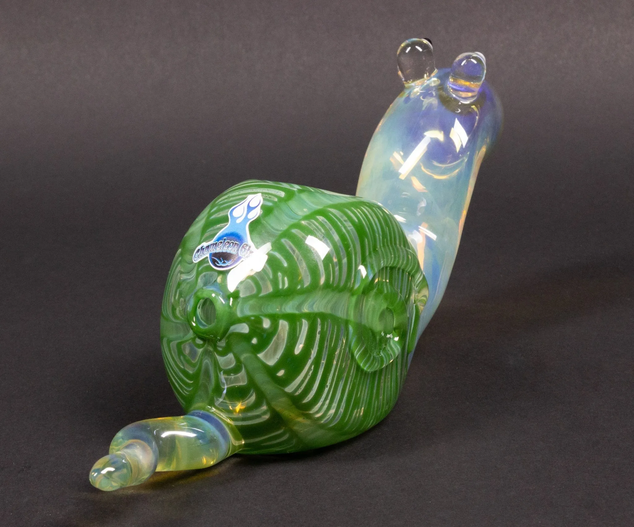 Chameleon Glass Gary The Snail Hand Pipe