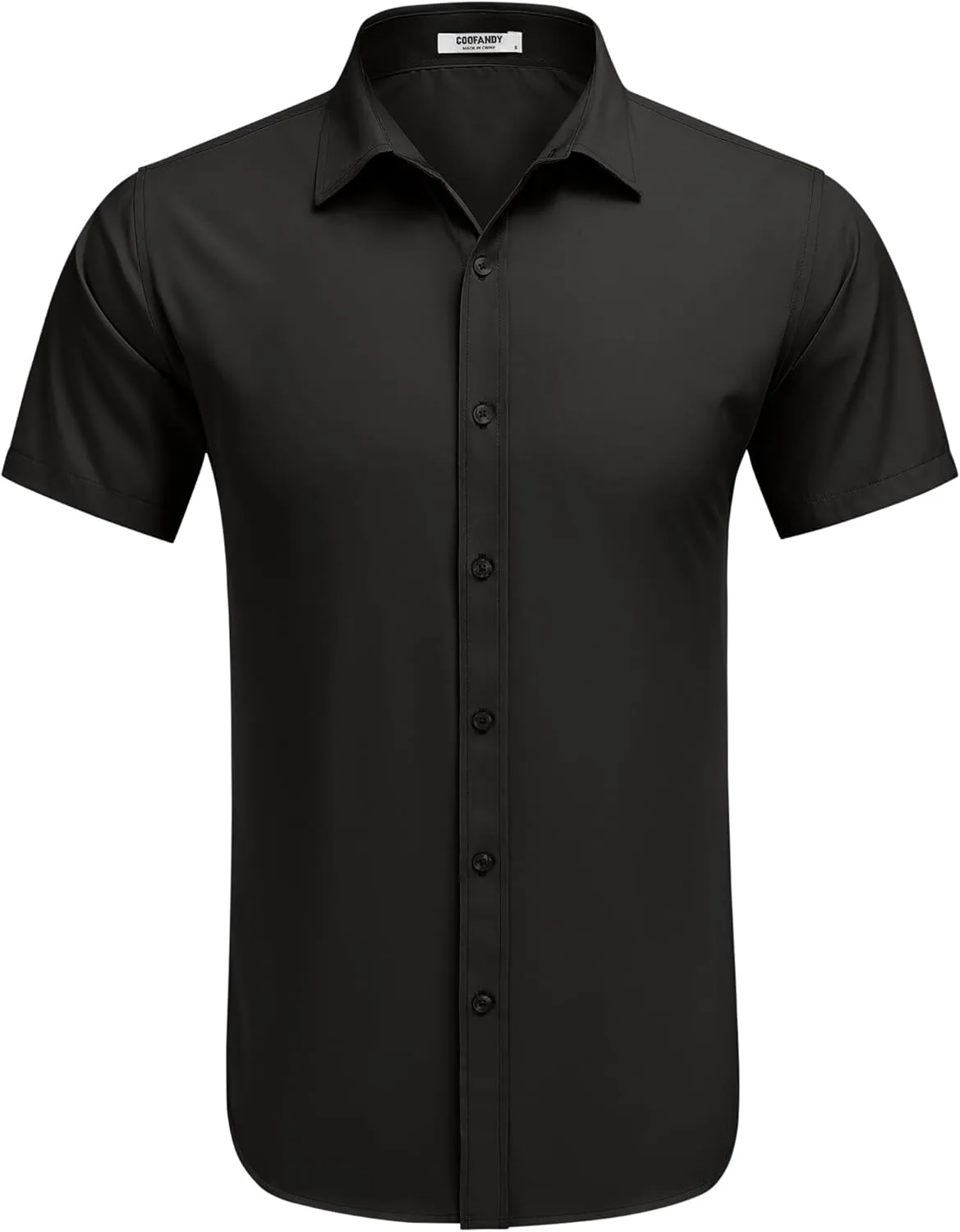 COOFANDY Men's Short Sleeve Dress Shirts Stain Shield Button Down Shirt for Summer Business Wedding Party