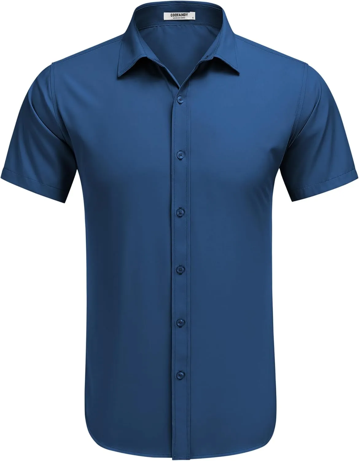 COOFANDY Men's Short Sleeve Dress Shirts Stain Shield Button Down Shirt for Summer Business Wedding Party