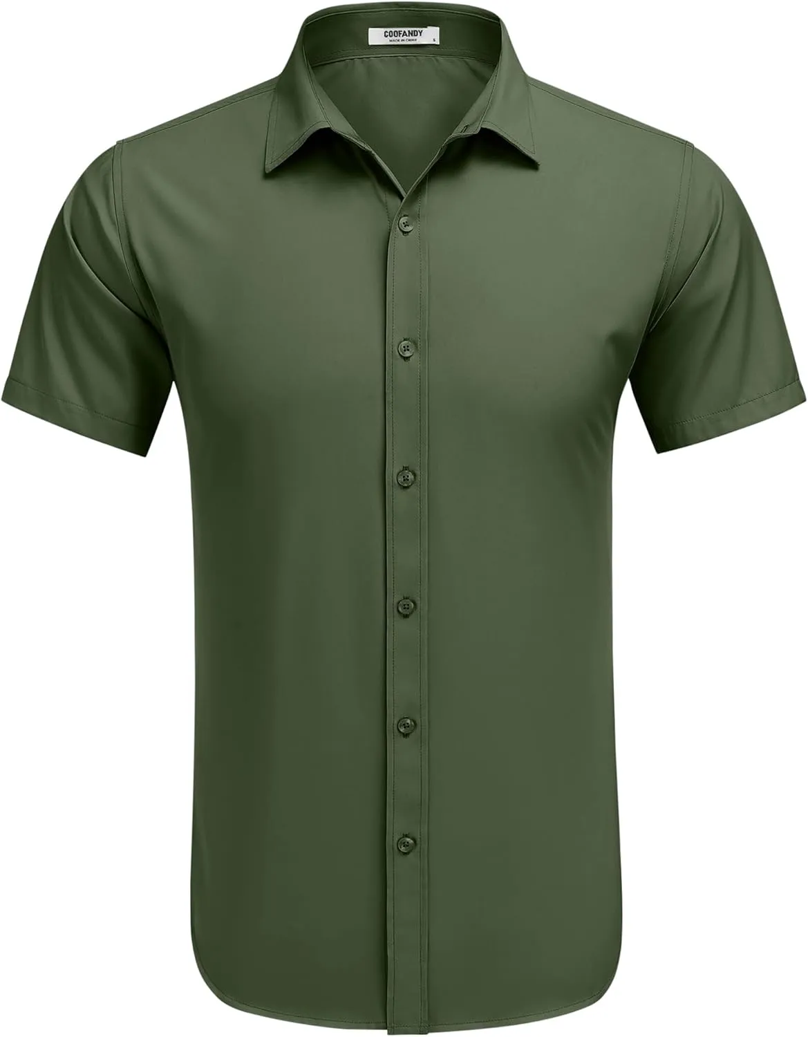 COOFANDY Men's Short Sleeve Dress Shirts Stain Shield Button Down Shirt for Summer Business Wedding Party