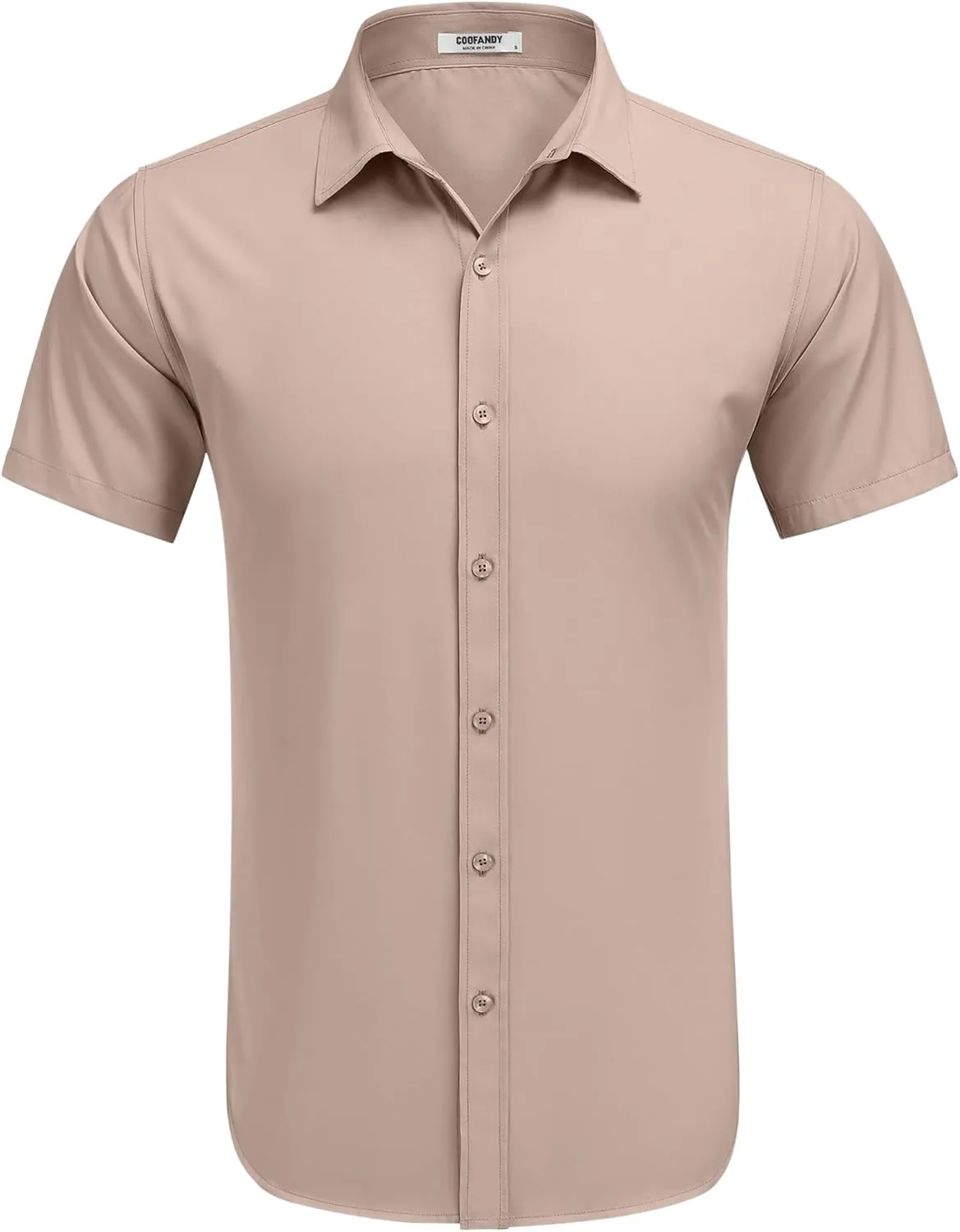 COOFANDY Men's Short Sleeve Dress Shirts Stain Shield Button Down Shirt for Summer Business Wedding Party