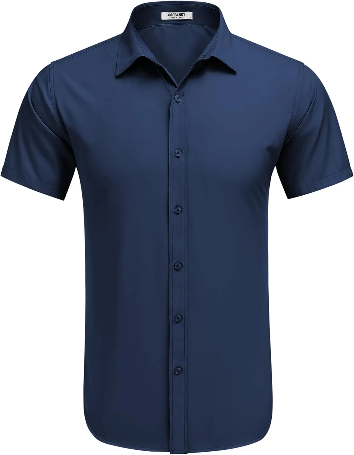 COOFANDY Men's Short Sleeve Dress Shirts Stain Shield Button Down Shirt for Summer Business Wedding Party