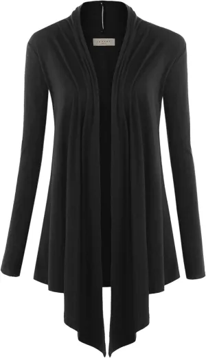 CTC Womens Draped Open- Front Cardigan - Made in USA