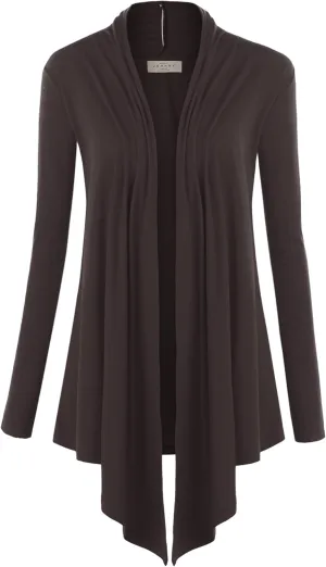 CTC Womens Draped Open- Front Cardigan - Made in USA