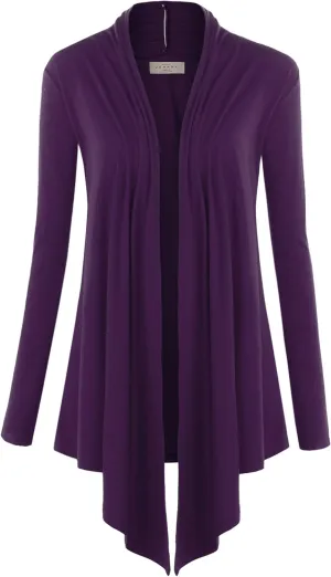 CTC Womens Draped Open- Front Cardigan - Made in USA