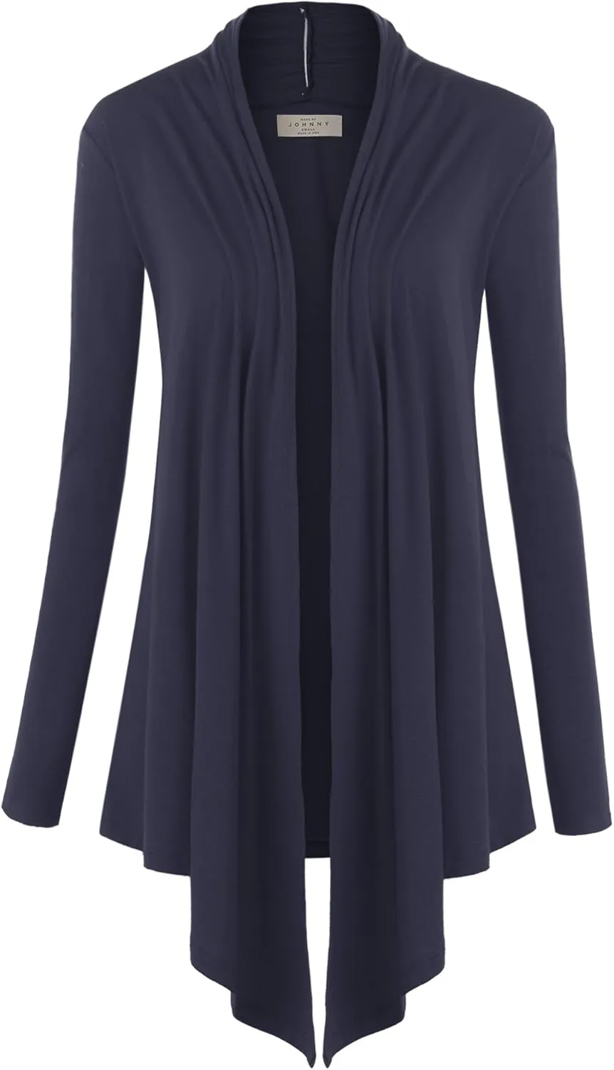 CTC Womens Draped Open- Front Cardigan - Made in USA