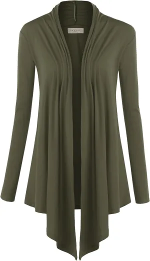 CTC Womens Draped Open- Front Cardigan - Made in USA