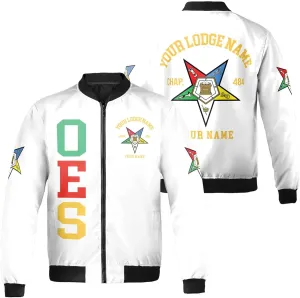 Customize Name Order of the Eastern Star OES Pentagon Down AF&AM Unisex Bomber Jacket S-5XL