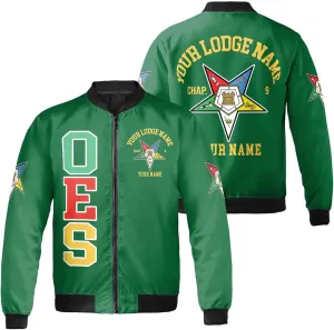 Customize Name Order of the Eastern Star OES Pentagon Down AF&AM Unisex Bomber Jacket S-5XL