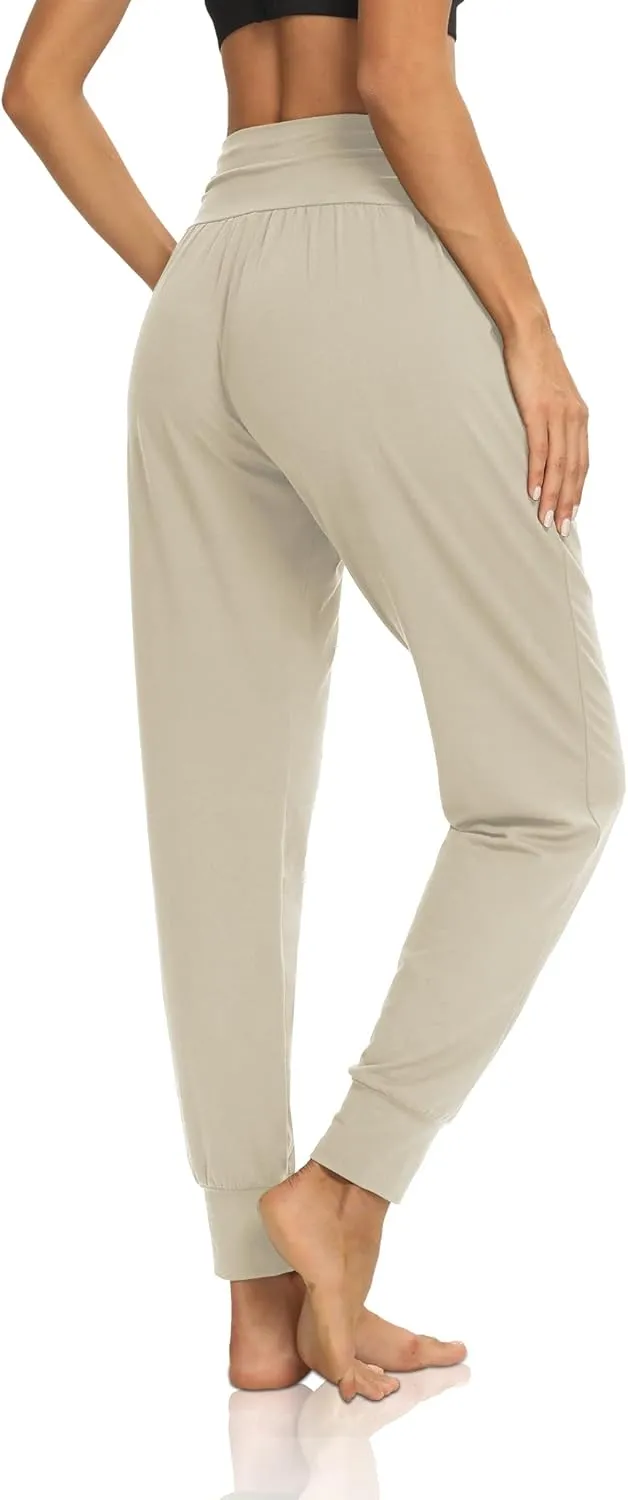 DIBAOLONG Womens Yoga Sweatpants Loose Workout Harem Joggers Casual Comfy Lounge Pajama Pants with Pockets