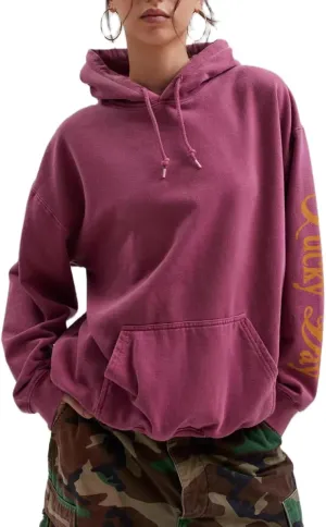 DSORVICD Women Cute Graphic Oversized Hoodies Y2k Flower Print Loose Hooded Sweatshirt Vintage Floral Pullover Top Streetwear