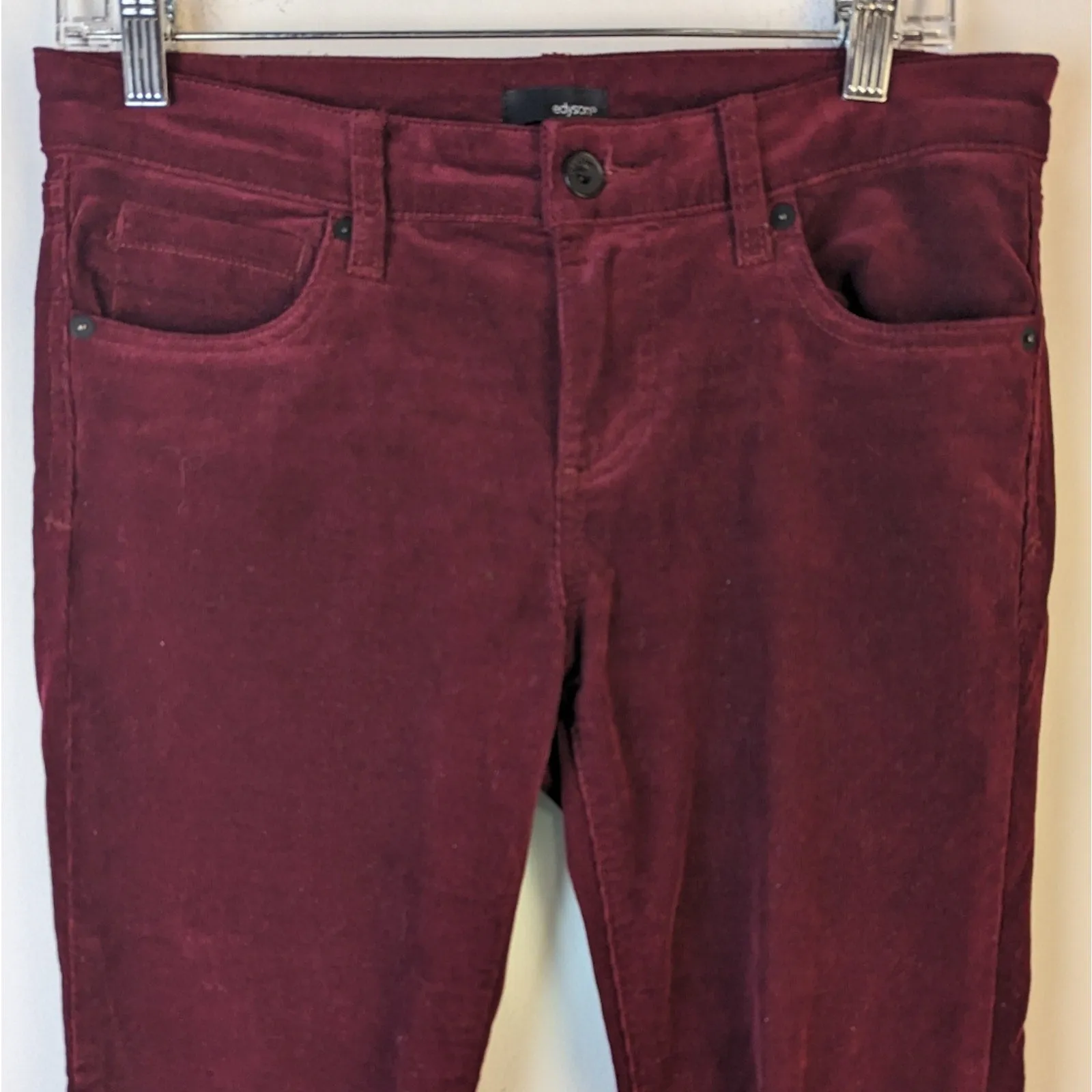 Edyson Skinny Burgundy Courdory Pants / 27 P