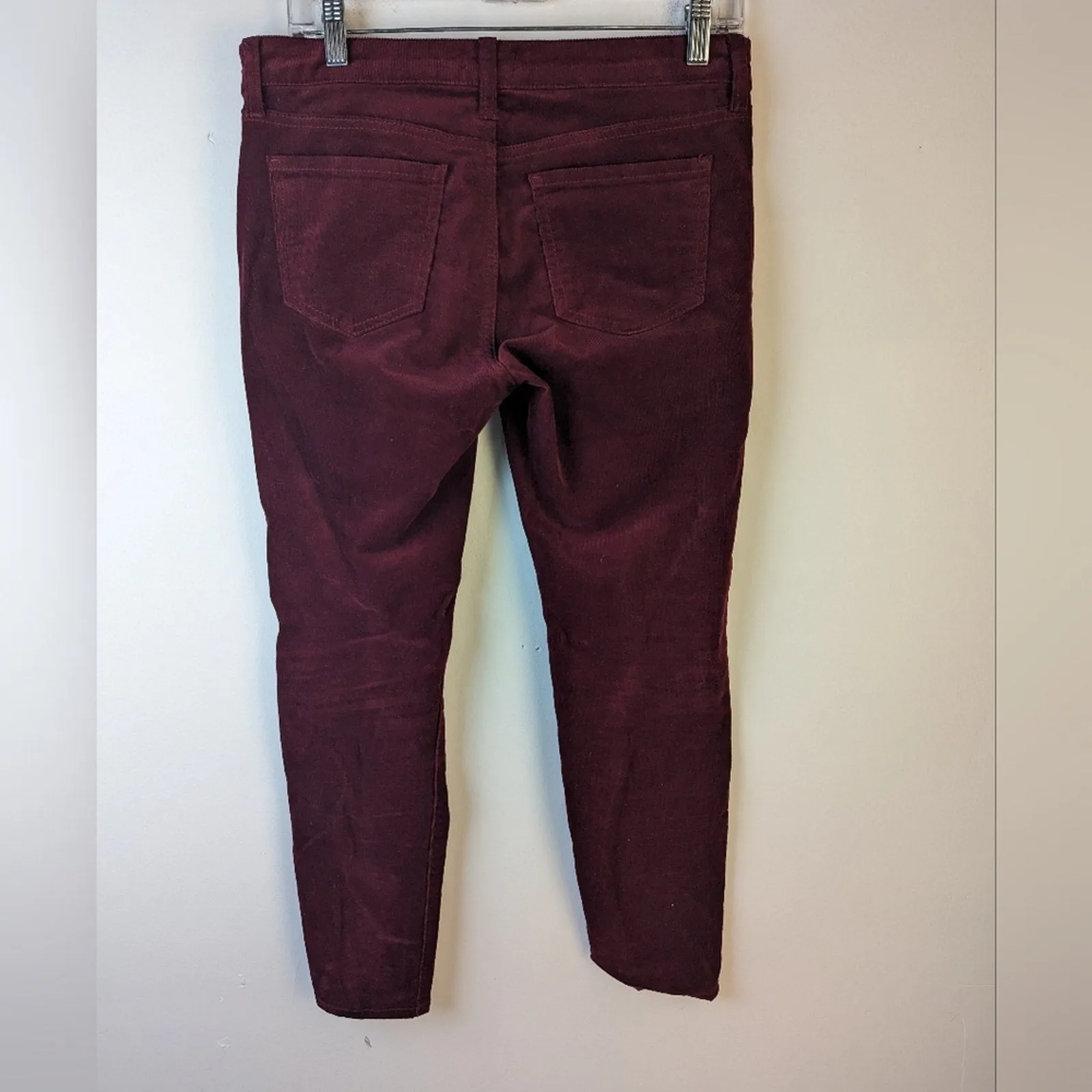 Edyson Skinny Burgundy Courdory Pants / 27 P