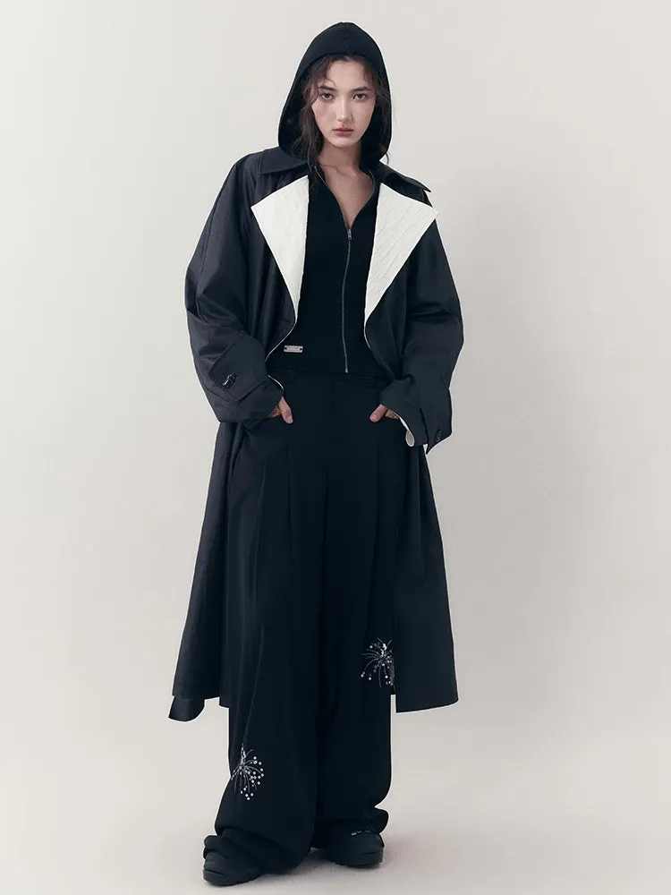 Embroidered Casual Jacket   Casual Wide Leg Pants【s0000007255】