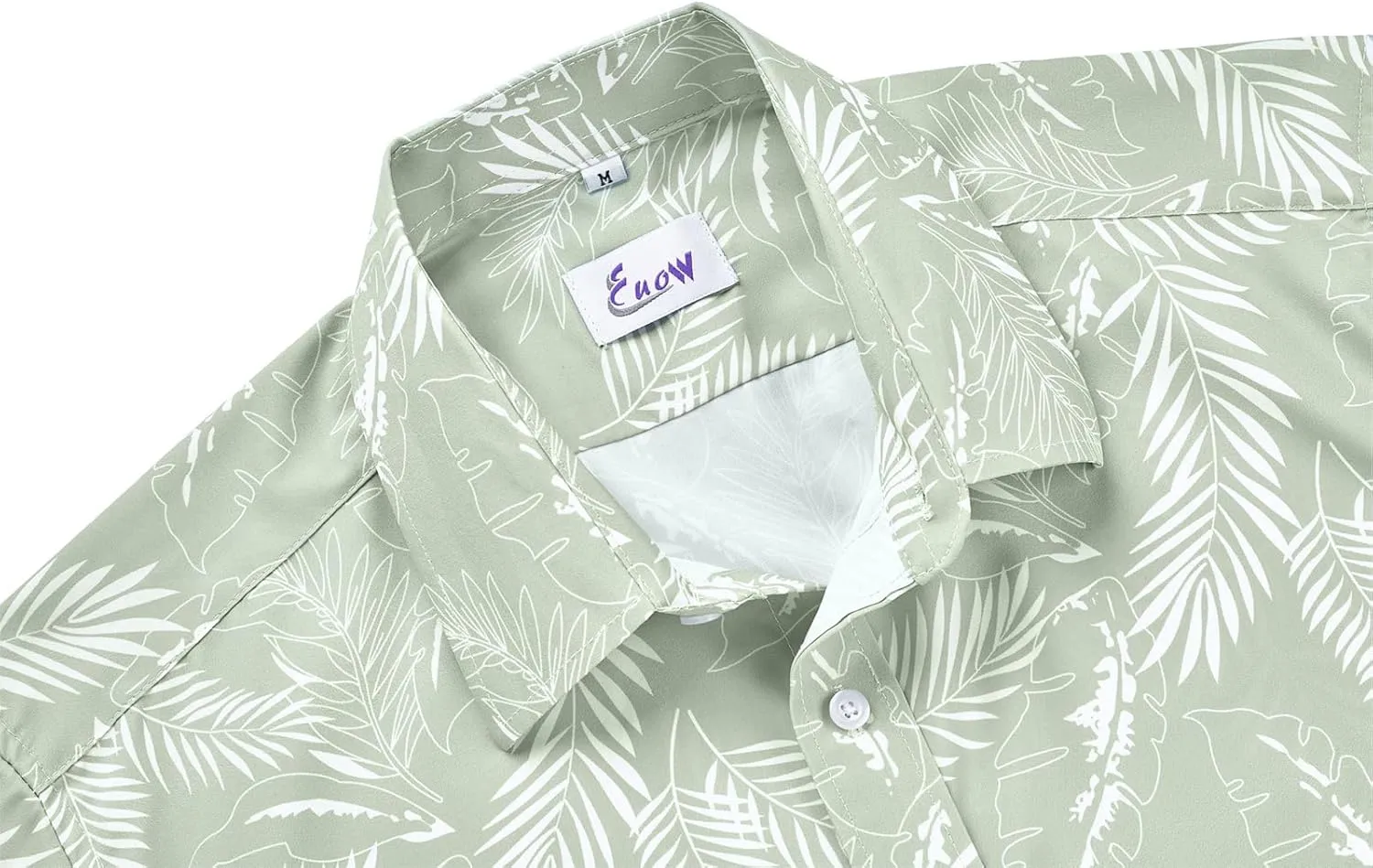 EUOW Men's Hawaiian Shirt Short Sleeves Printed Button Down Summer Beach Dress Shirts