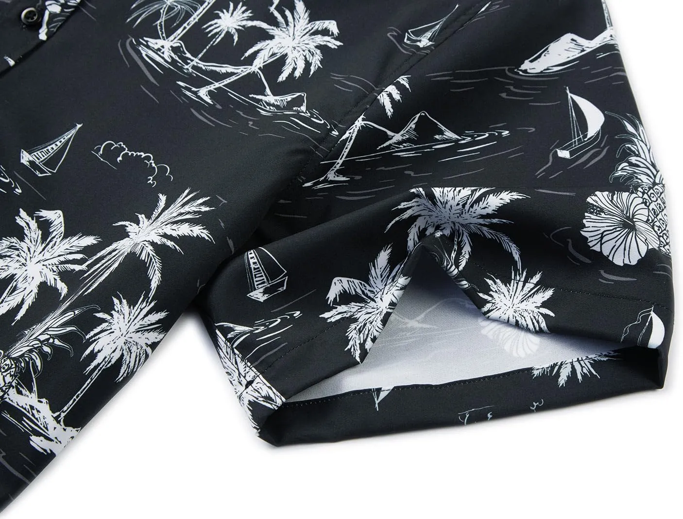 EUOW Men's Hawaiian Shirt Short Sleeves Printed Button Down Summer Beach Dress Shirts