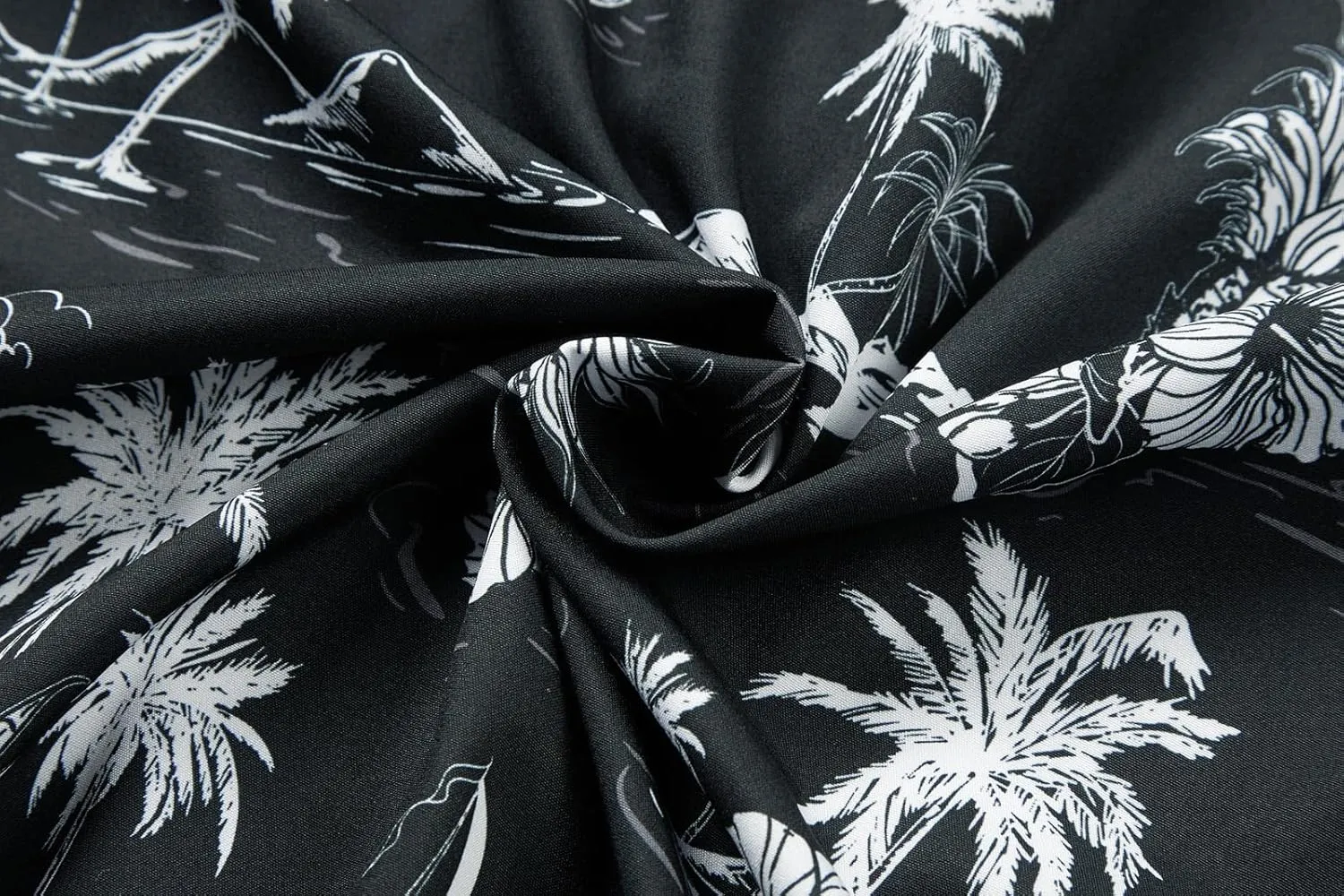 EUOW Men's Hawaiian Shirt Short Sleeves Printed Button Down Summer Beach Dress Shirts