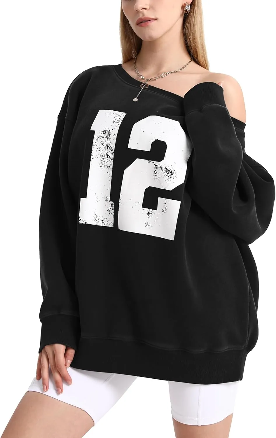 FAIABLE Womens Off-Shoulder Hoodie Heavyweight Hoodies Graphic Vintage Acid Wash Hoodie Fleece Hoodies for Women
