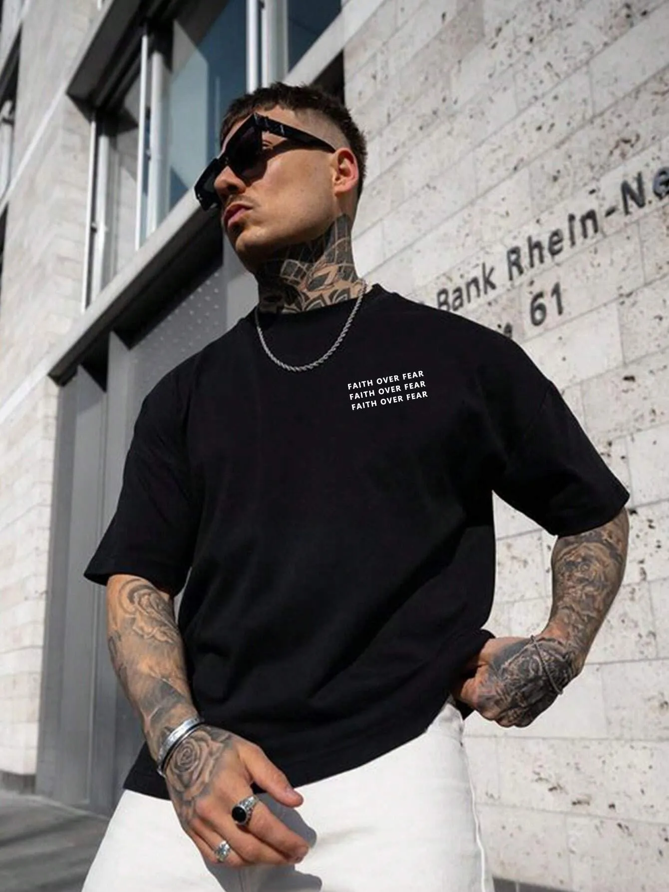 Faith Over Fear - Gym Oversized T Shirt