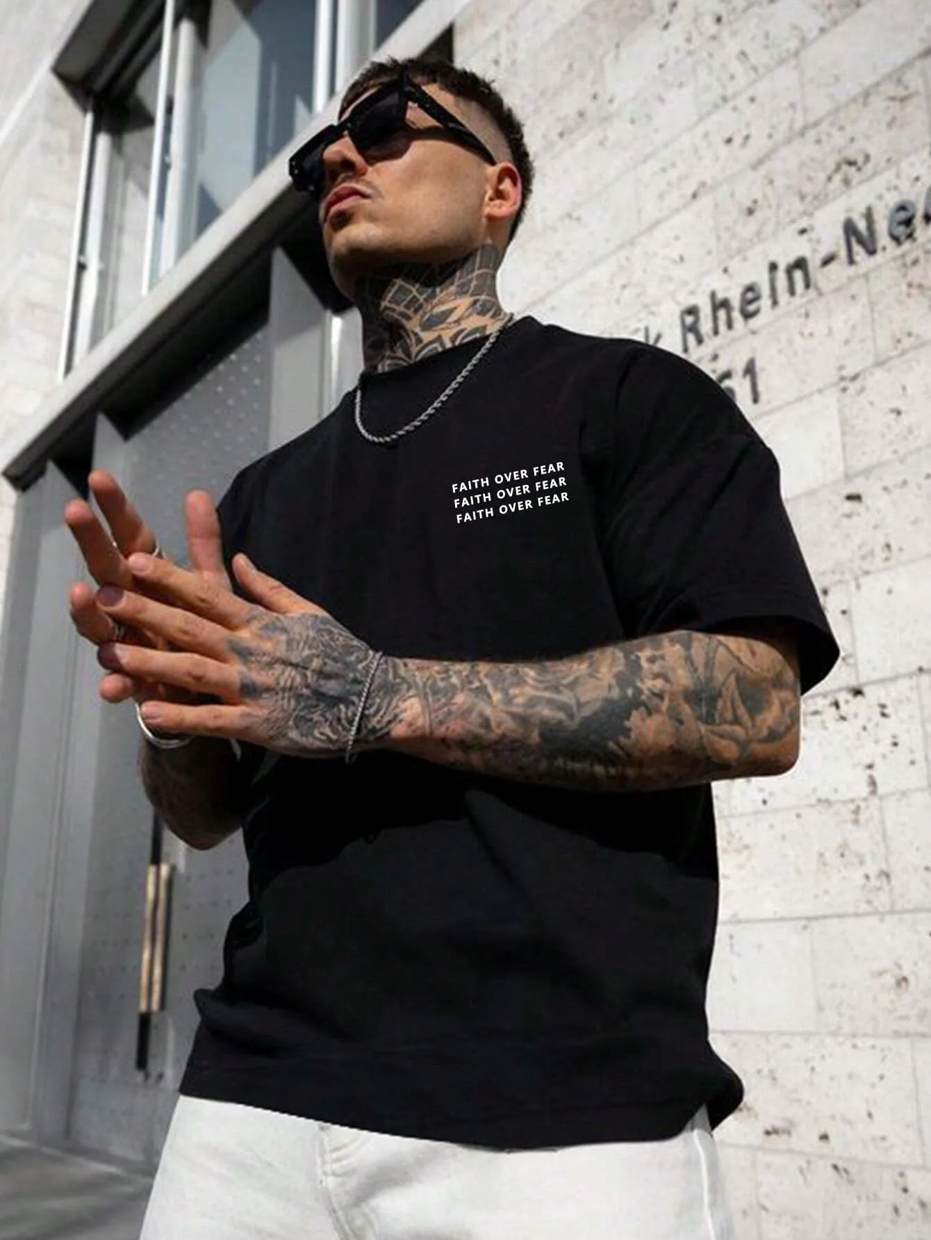 Faith Over Fear - Gym Oversized T Shirt