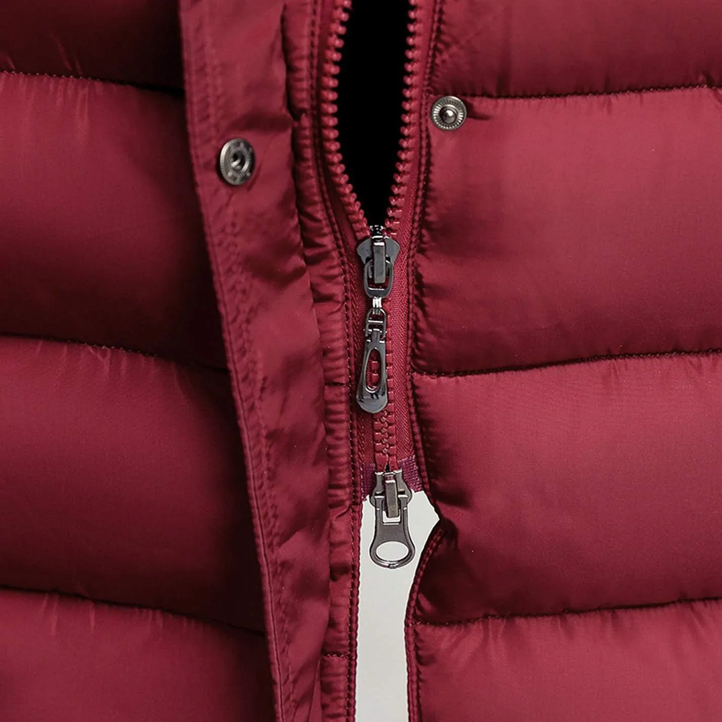 Flygo Women's Winter Warm Fur Hooded Down Coat Maxi Long Outwear