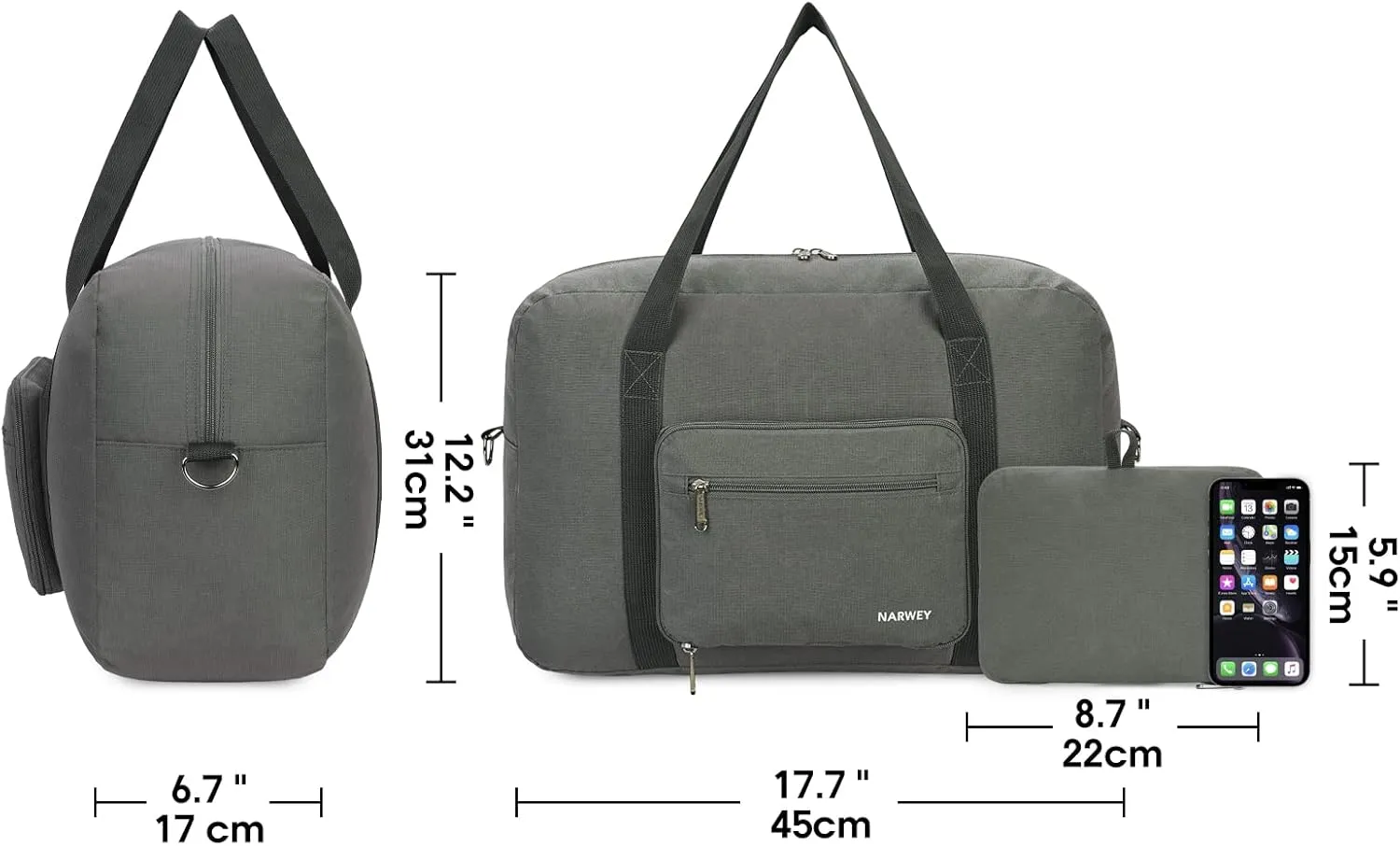 For Spirit Airlines Foldable Travel Duffel Bag Tote Carry on Luggage for Women and Girls