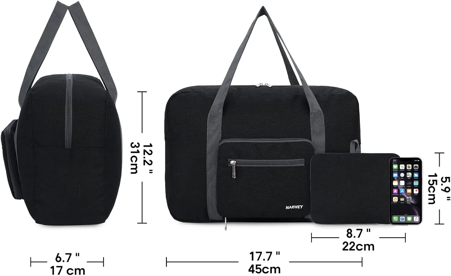 For Spirit Airlines Foldable Travel Duffel Bag Tote Carry on Luggage for Women and Girls