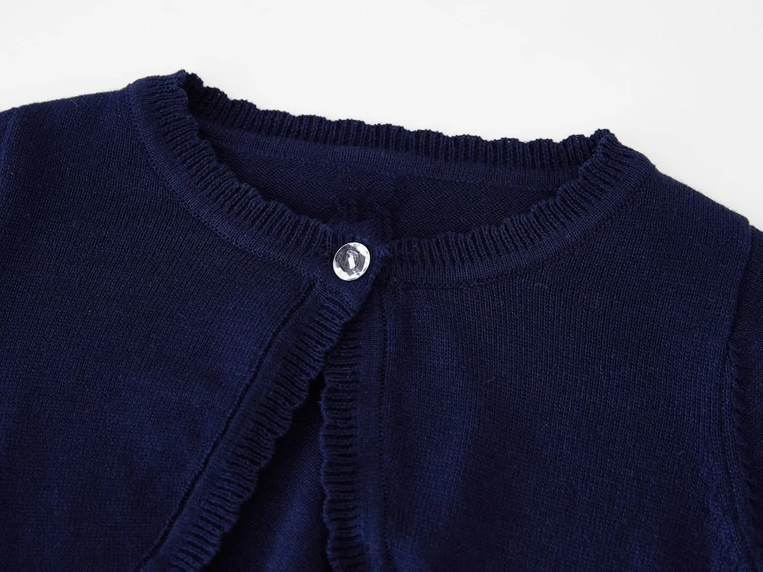 Girls Bolero Cardigan Sweater Toddler Kids Long Sleeve Button Knit Shrug Cropped Cover Up Jacket Tops