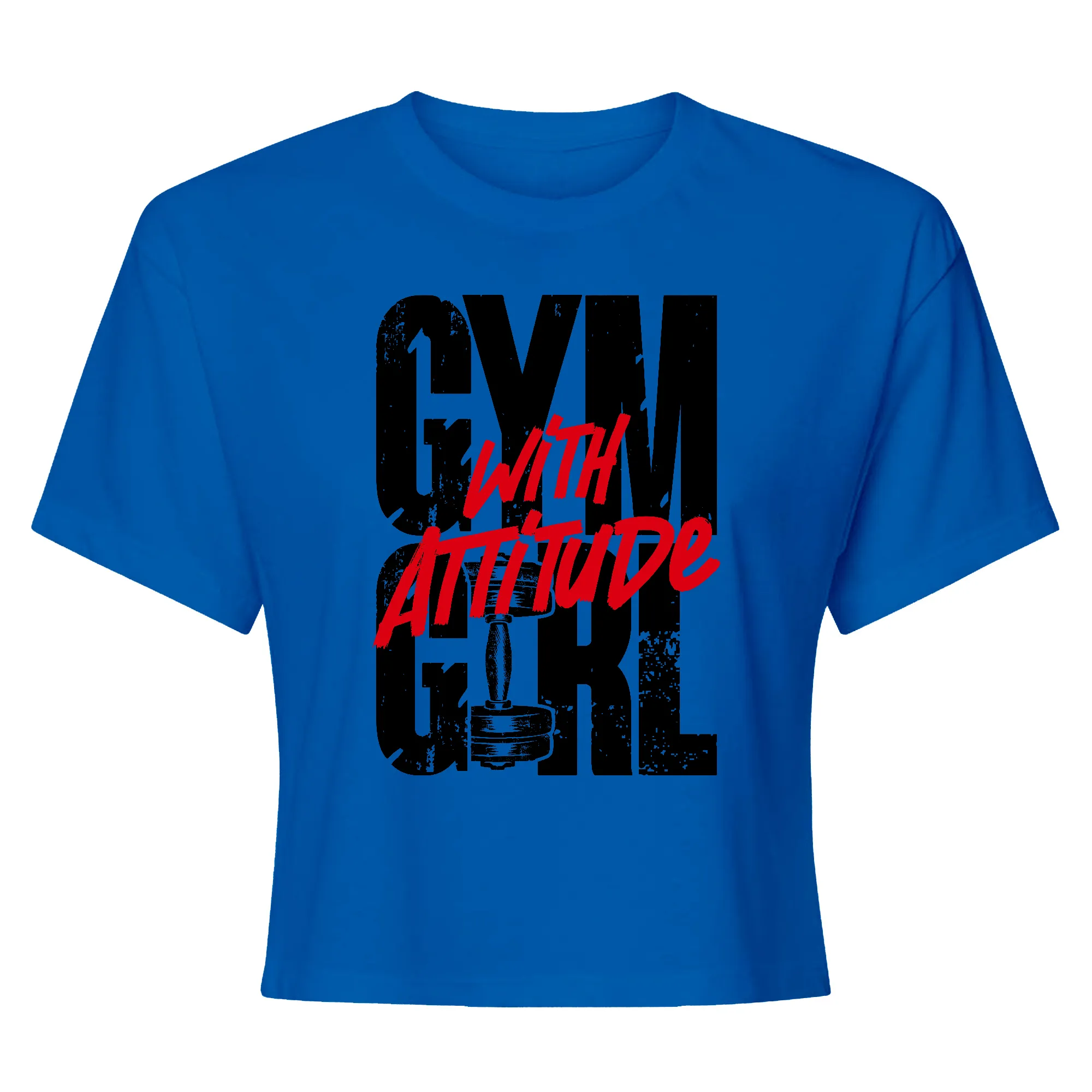 Gym Girl Attitude Crop Top T-Shirt