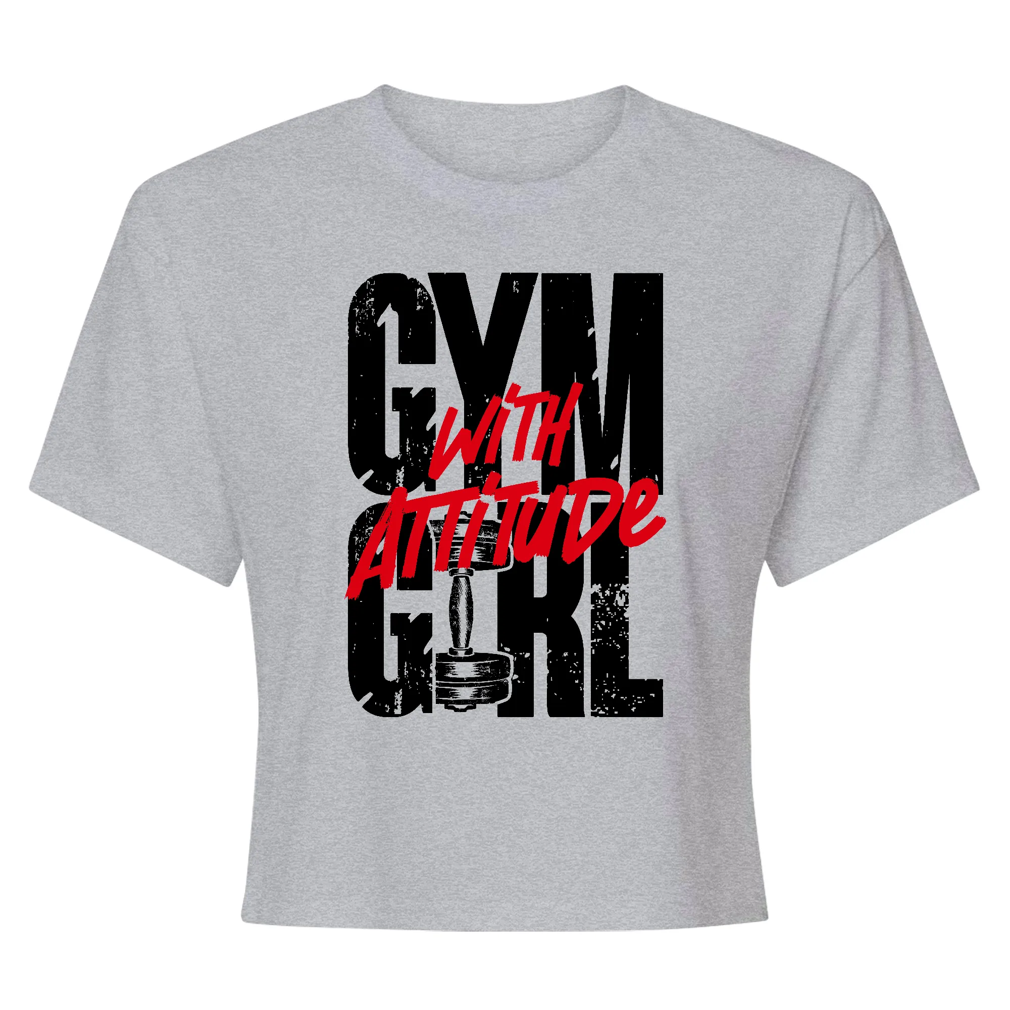 Gym Girl Attitude Crop Top T-Shirt