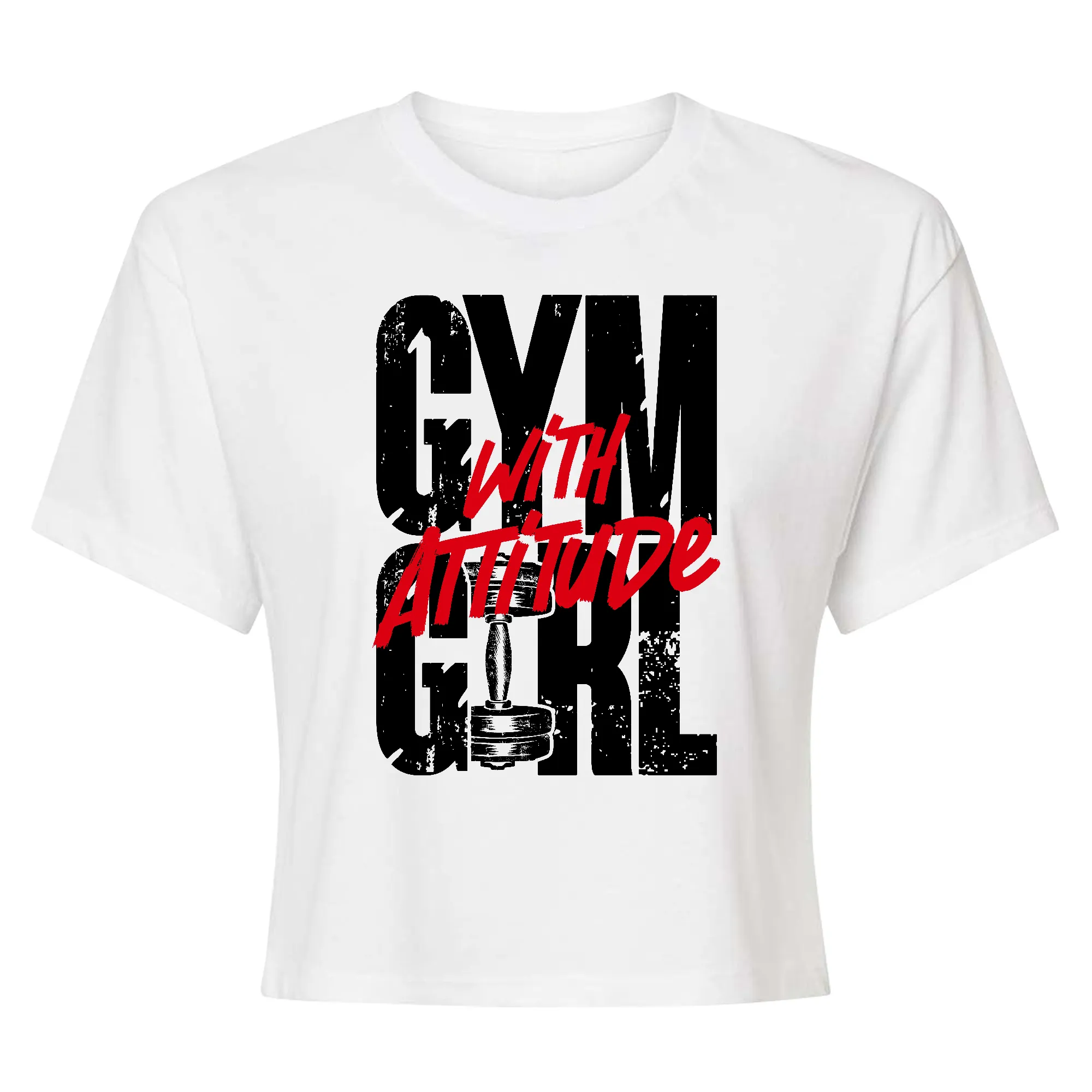 Gym Girl Attitude Crop Top T-Shirt