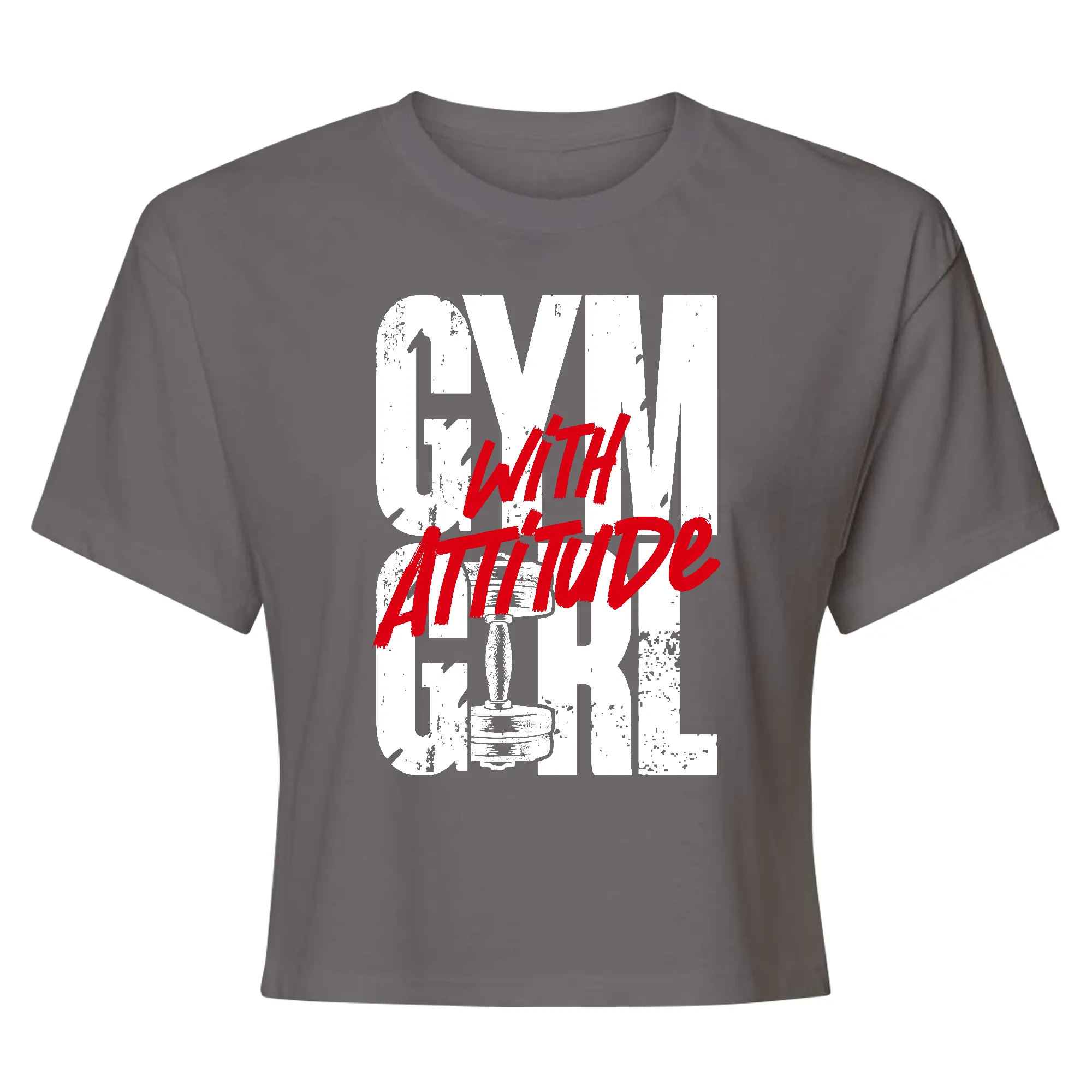 Gym Girl Attitude Crop Top T-Shirt