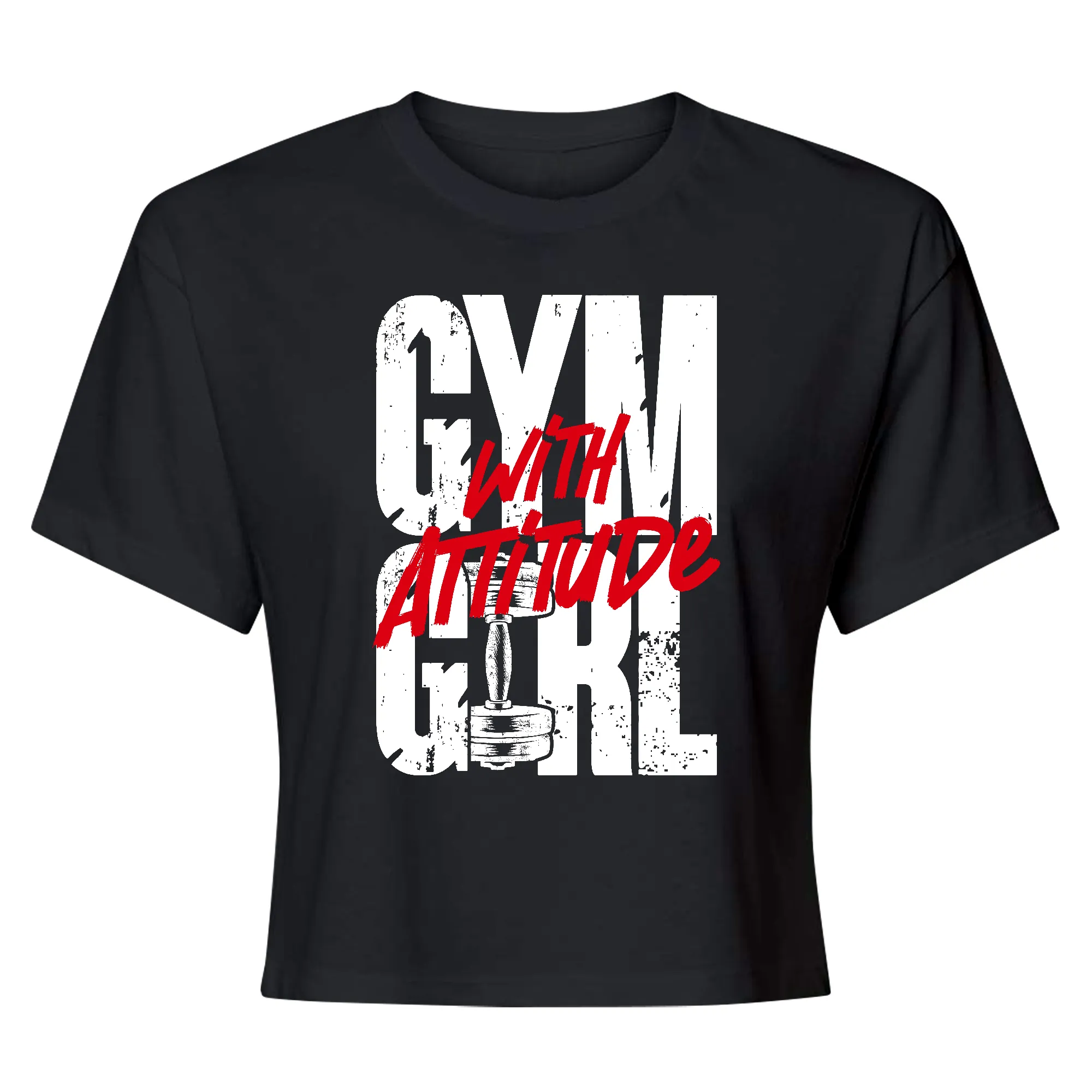 Gym Girl Attitude Crop Top T-Shirt