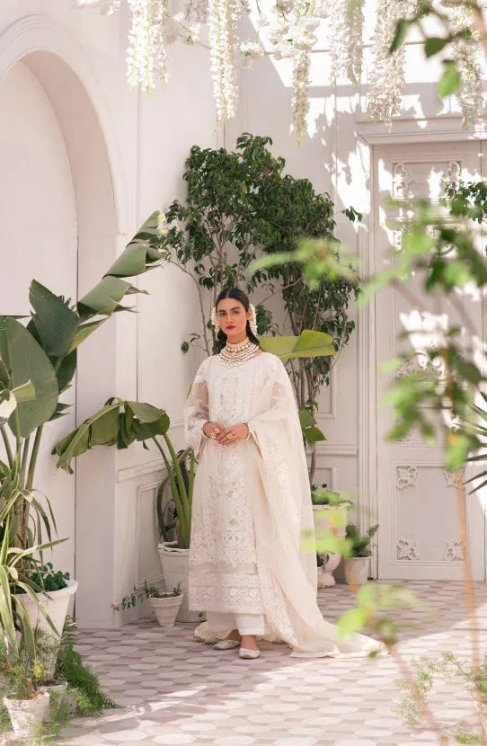 Hand Embroidered Kurta Paired with a Shalwar and Dupatta