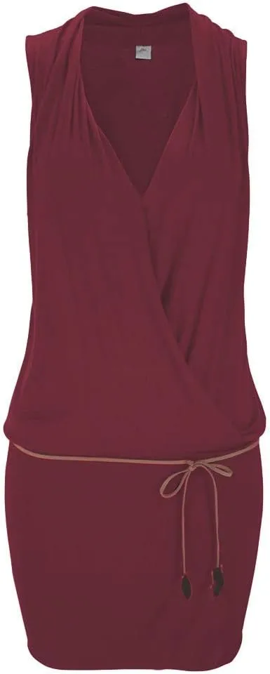 HHmei Women Sexy Sleeveless Mini Dress, Short V-Neck Sea Pure Color Slim Casual Dresses