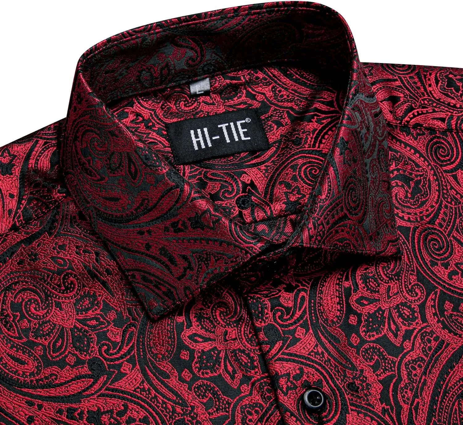 Hi-Tie Mens Summer Short Sleeve Dress Shirts Hawaiian Casual Button Down Regular Fit Shirt for Party Beach