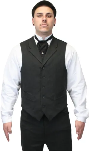 Historical Emporium Men's Cotton Blend Formal Suit Vest, Victorian Edwardian Callahan Waistcoat